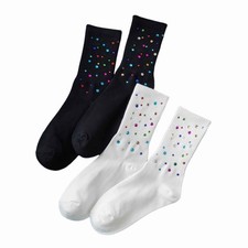 sunaeset glitter socks for women, fun rhinestone fashion One Size, Multicolor