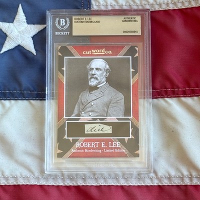 Robert E. Lee Handwritten Word Cut from Autograph Letter Signed Beckett BAS