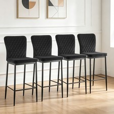 Bar Stools Set of  2 4 Breakfast Bar Chairs Counter Kitchen Island Dining Room