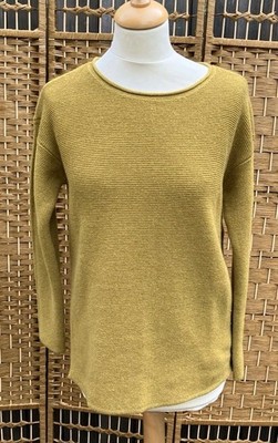 Seasalt Cornwall Fruity Jumper II Merino Wool Blend Size 8 Mustard Charity Sale