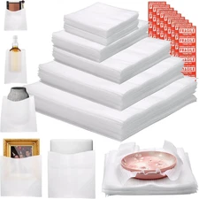160 Pcs Packing Moving Foam Pouches & Sheets, 5 Sizes Cushion Foam Wrap Pouches 