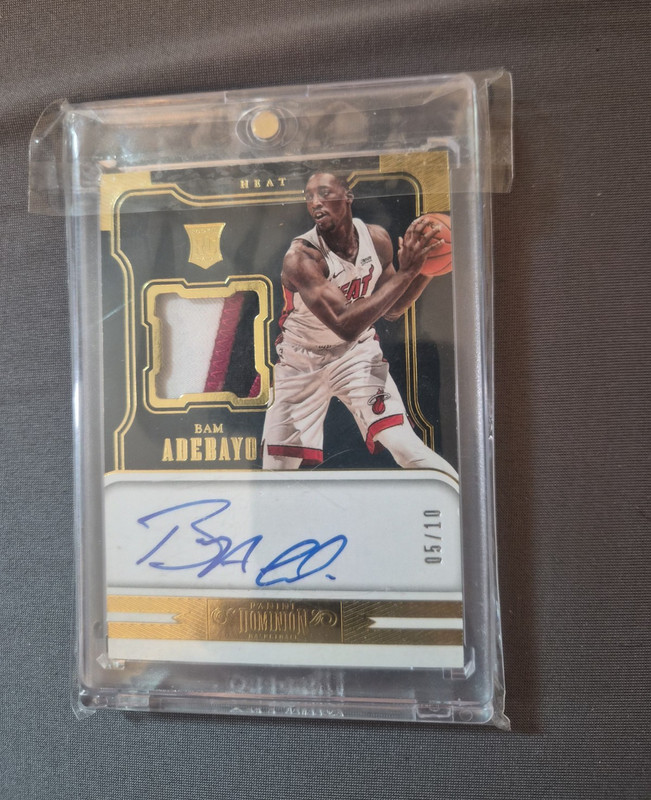 Bam Adebayo Miami Heat Auto Patch #147 5/10 Panini 2017-18 Dominion