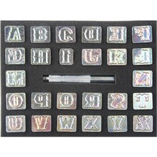 Professional Leather Alphabet Stamp Tool Set, 3/4 Inch 19mm  27 Pieces, For ...