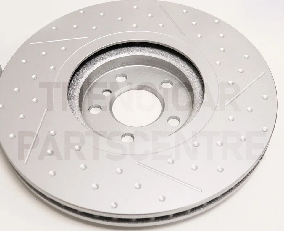 REAR CROSS DIMPLED & GROOVED BRAKE DISCS 330mm FOR BMW M135i M35i F40 F44 2019-  - Image 3 of 4