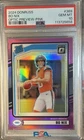 Bo Nix 2024 Panini Donruss #369 Pink Optic Rated Rookie Preview PSA 10