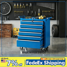 6 Drawer Rolling Tool Chest w/ Wheels, Steel ...