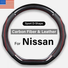 15'' D-Shaped Steering Wheel Cover for Nissan Rogue Altima Kicks Car Accessories