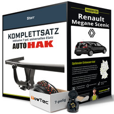 Für RENAULT Megane Scenic III JZ0,1_ Anhängerkupplung starr +eSatz 7pol uni 08-