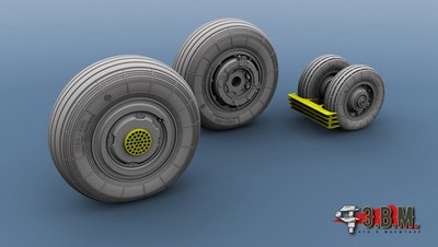 1:48 Resin Wheels Landing Gear for scale model Su 33