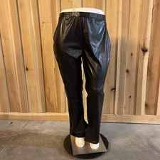 H Halston Women’s Plus Size Faux Leather Pants NWT Size 1X Black
