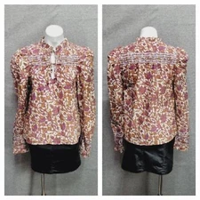LOVE THE LABEL MABLE PUFF SLEEVED BLOUSE, SIZE M