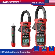 HABOTEST HT208 HT90 Digital Clamp Meter Multimeter AC DC Volt Amp Ohm Cap Tester