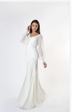 ZEENA ZAKI white designer dress size: small RRP $1400 selling $700 WORN ONCE