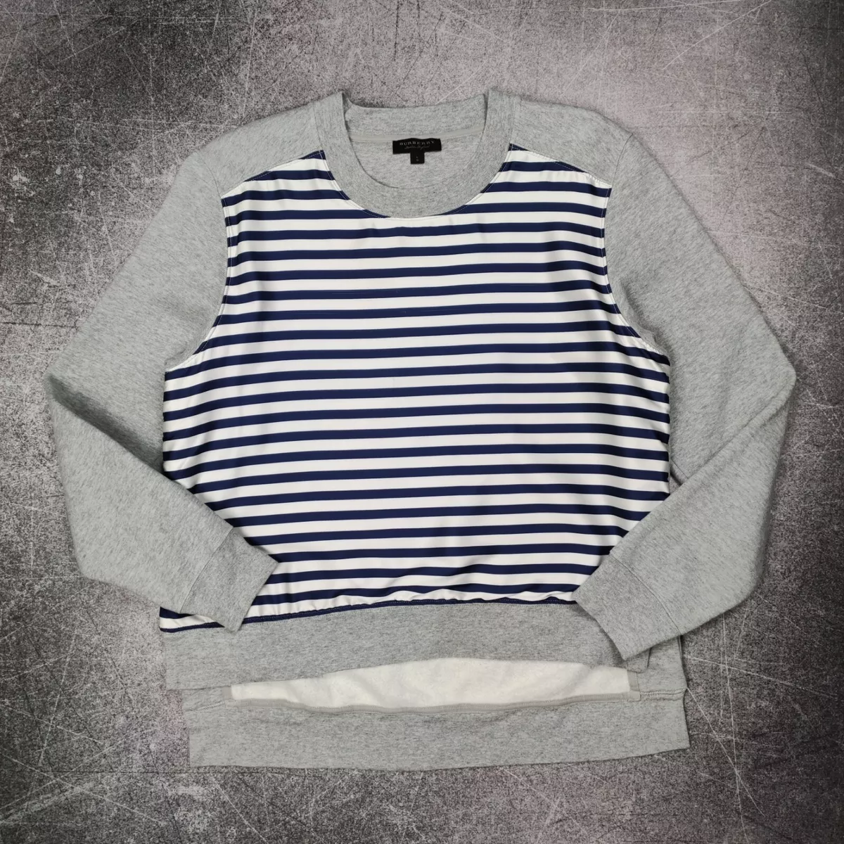 Burberry mens striped Jersey Sweatshirt size L