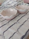 LE CREUSET Ruffle Bowl Set of 2 Pink 14cm Stoneware Small Serving Dish Tableware
