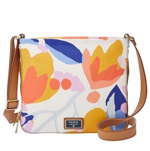 floral canvas crossbody bag