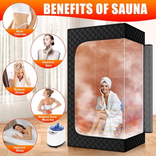 Sauna Box, Portable Steam Sauna, Portable Sauna for Home, Sauna Tent with Steame - Picture 4 of 8
