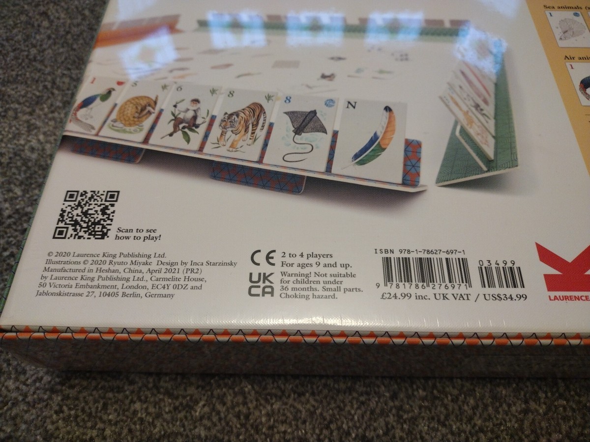 Laurence King – Jeu De Mah-Jong Animalier – Version Cartes Illustrées Par Ryuto Miyake – Dès 6 Ans – 144 Cartes