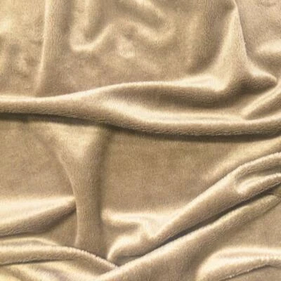 CRS FUR FABRICS Soft Plush Cuddlesoft Fleece Fabric BISCUIT