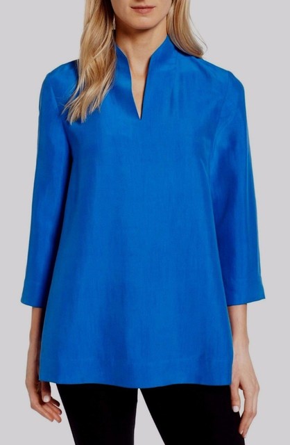 eileen fisher silk dupioni top