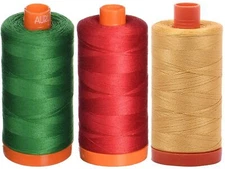 Aurifil 50WT Solid - Mako Cotton Thread - 1422 Yards Each Spoon 