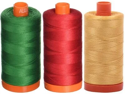 Aurifil 50WT Solid - Mako Cotton Thread - 1422 Yards Each Spoon