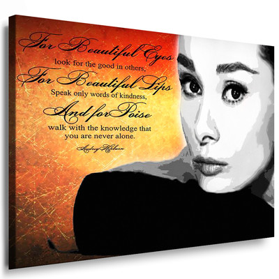 Audrey Hepburn  Leinwandbild  Wandbild, Kunstdrucke Posterdruck Fotoleinwand24
