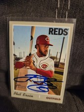 Phillip Ervin Autograph Signed 2019 Topps Heritage Cincinnati Reds 