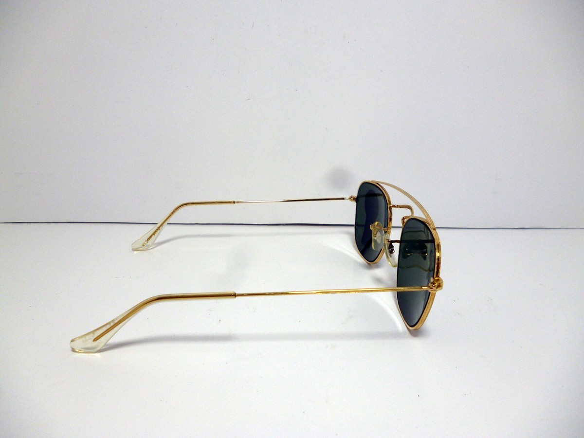 B&L Ray-Ban W1344 UWAS Gold /s Square Aviator 90's G15 Lens