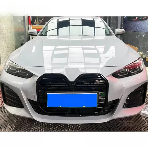 Fits for 2022-2024 BMW G26 I4 Dual Line Gloss Black Front Kidney Grill Grille - Imagen 4 de 4