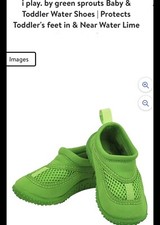 NEW iPlay Toddler Girls Boys Kids Green Water Swim Shoes Aqua Socks Pool Beach 4