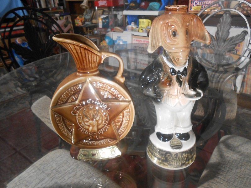 1960 Democratic Convention Elks Lodge Jack Daniel Schenley Jim Beam Decanters NR