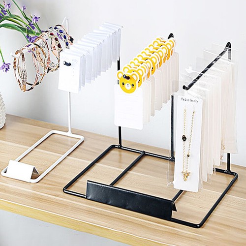 Iron Bracket Jewelry Display Rack Desktop Decoration Earrings Necklace Storage - Picture 2 of 15