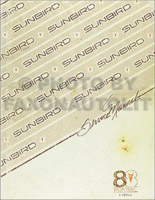 1988 Pontiac Sunbird Reparaturhandbuch 88 Original OEM Servicebuch SE GT