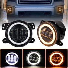 2pcs For 2011-2012 Jeep Grand Cherokee 4 Inch Round Fog Lights Led Lamps Drivimg