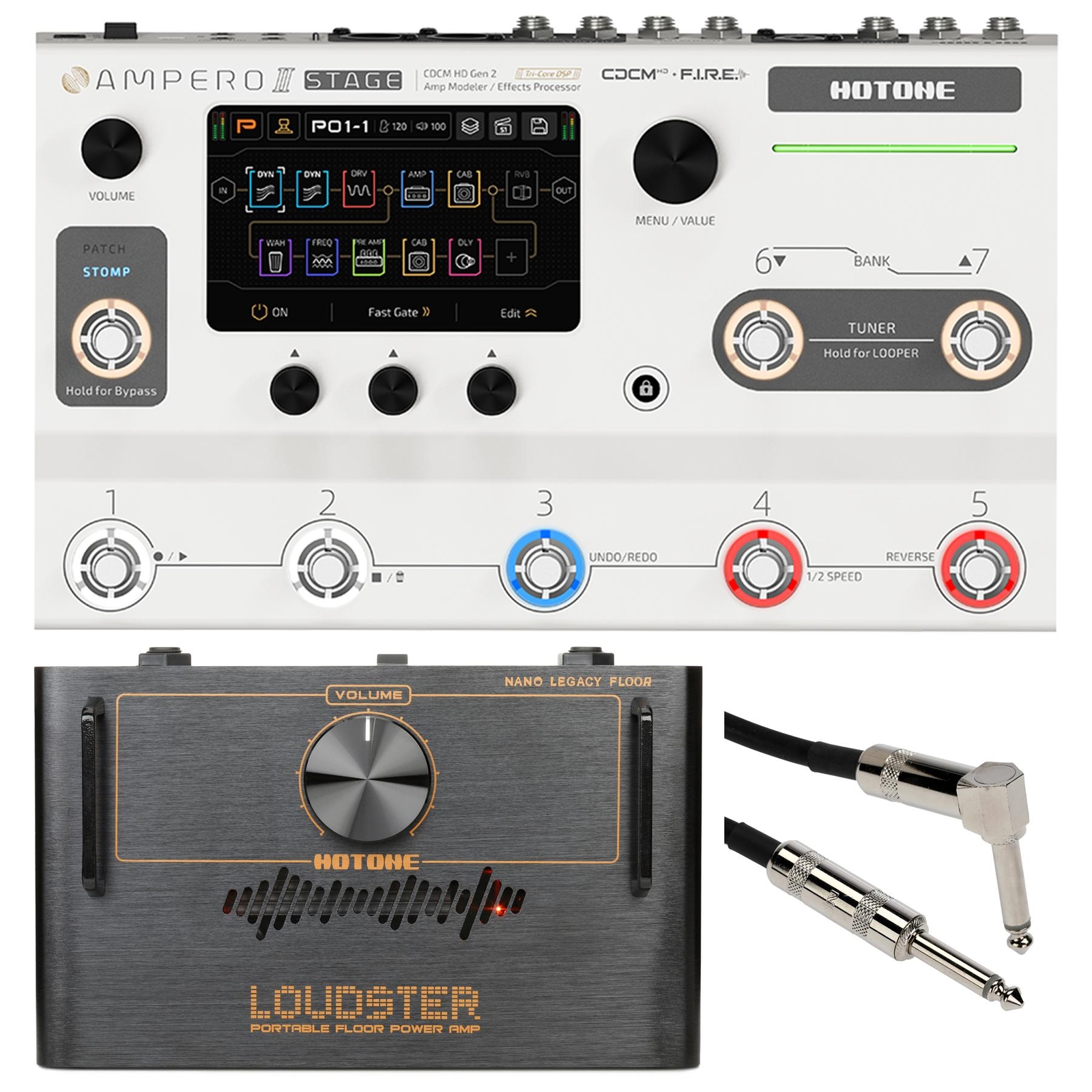 Hotone Ampero II Stage Amp Modeler/Педаль эффектов и усилитель мощности
