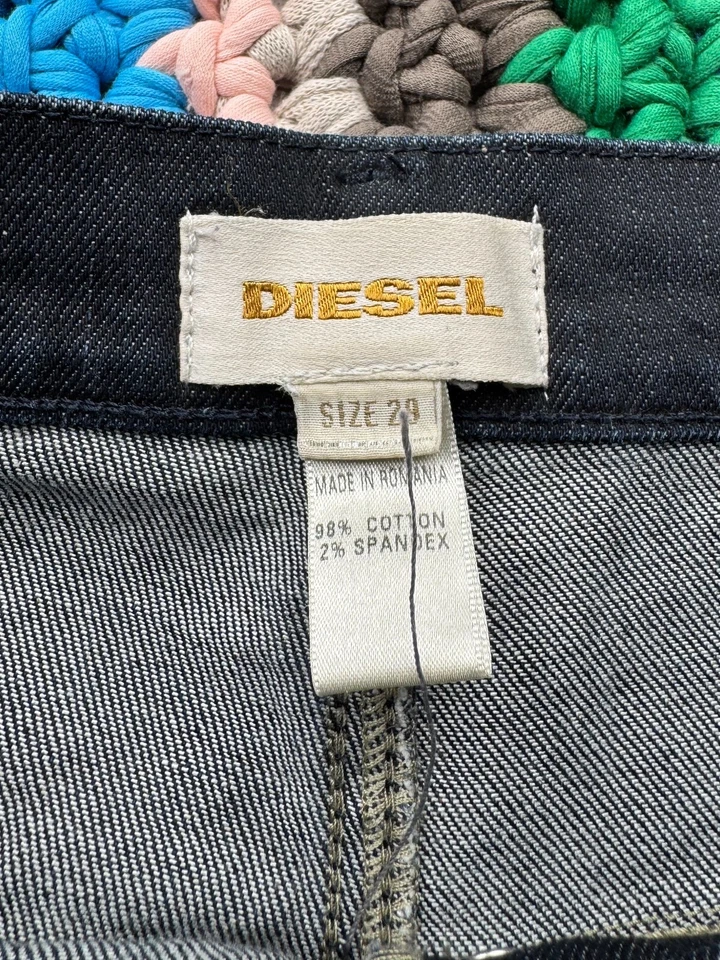 Falda Diesel Vintage Con Detalles De Cuero Para Mujer Talla 29 Foto 3 de 4
