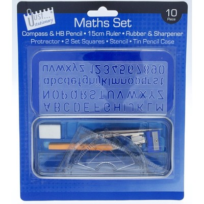 Mathematik Premium Geometrie Set 11-teilig alle Instrumente Prüfung Schreibwaren Schule College