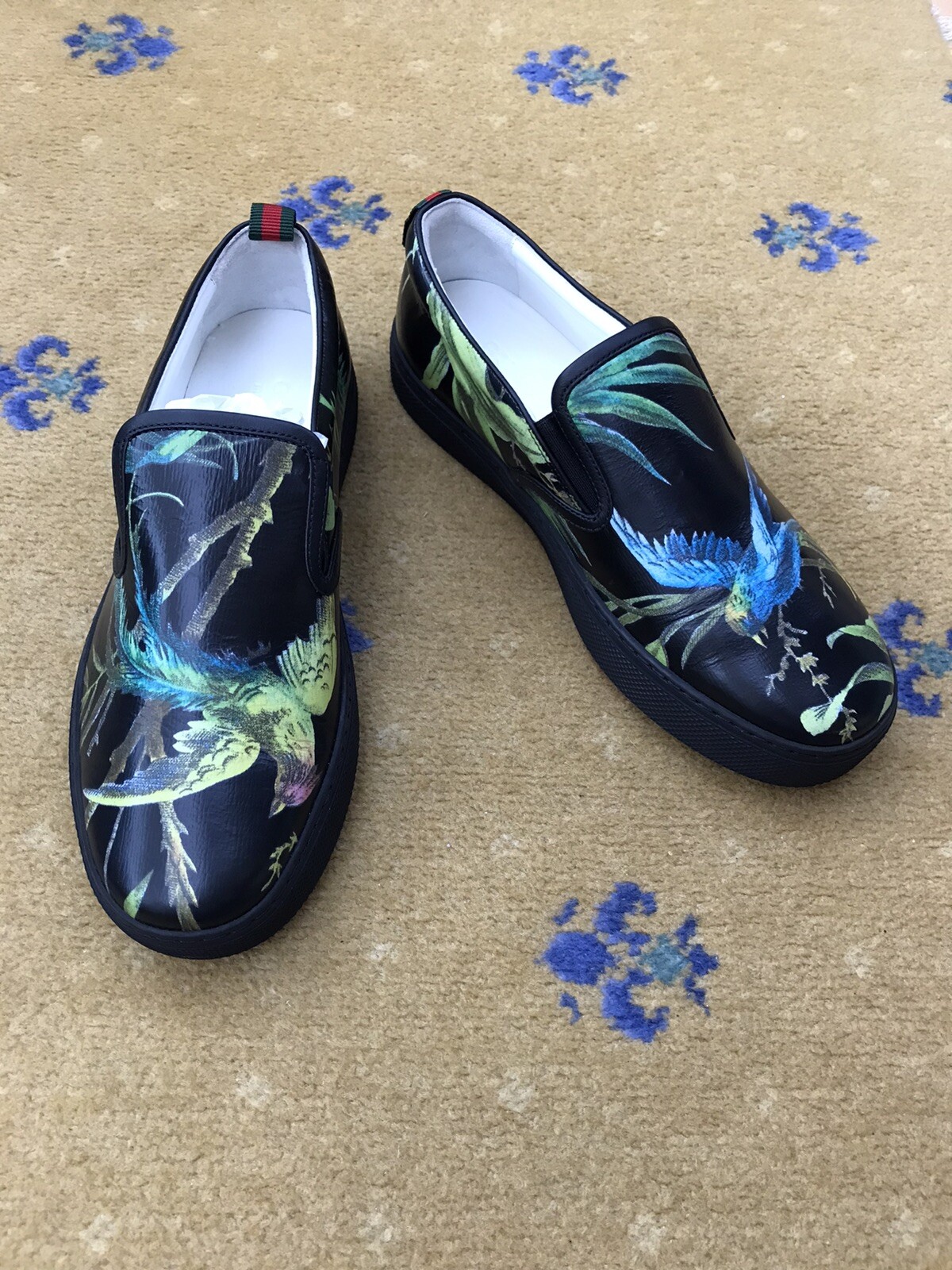 Gucci Trainer Sneaker Shoes Shanghai Tropical Web Green Red Mens US 7 UK 6.5 New thumbnail 2