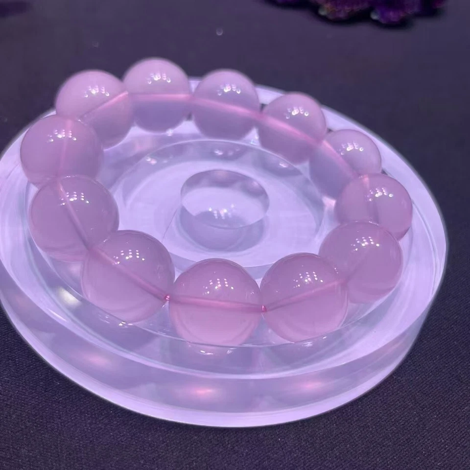 17mm Natural Beautiful Natural Rose Quartz Crystal Big Beads Bracelet - Image 3 of 4