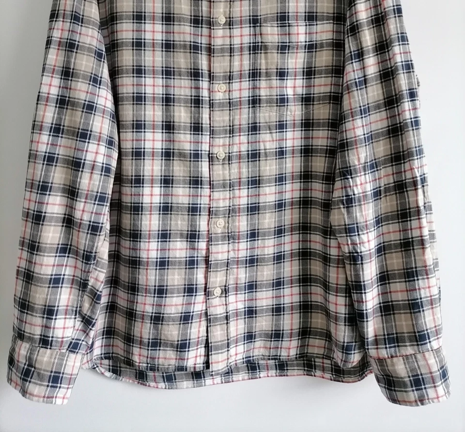 Camisa H.M Hombre Azul Multi Cuadros Abotonada Talla L Calce Regular Foto 3 de 4