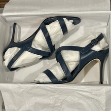 Manolo Blahnik Leather Strappy Sandals Sz 37.5 NEW Box and Dustbag