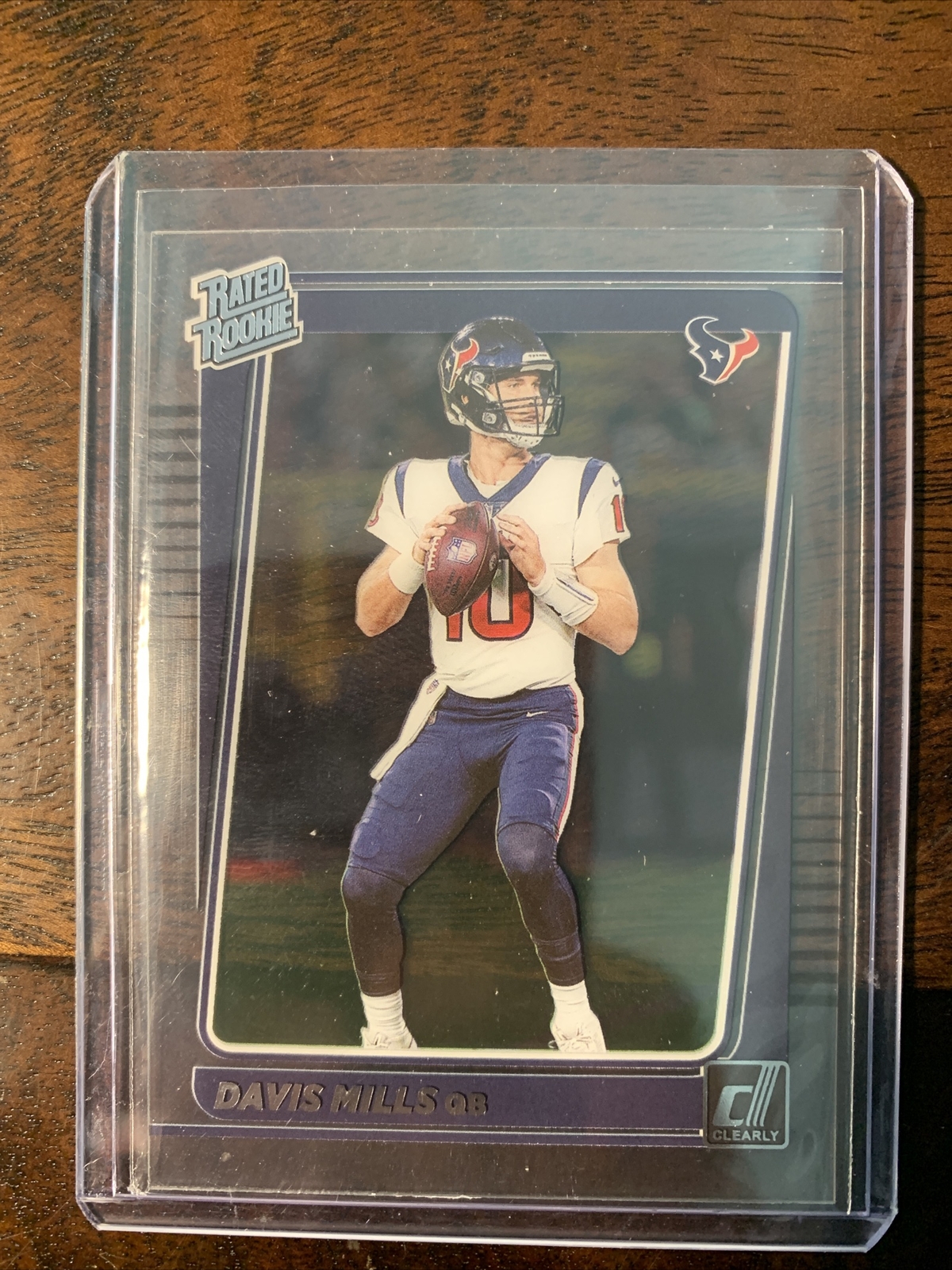 2021 RC DAVIS MILLS Clearly Donruss Rated Rookie #58 Houston Texans