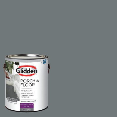 Porch & Floor Grab-N-Go Interior/ Exterior Paint+Primer Dark Gray 1 Gallon Satin