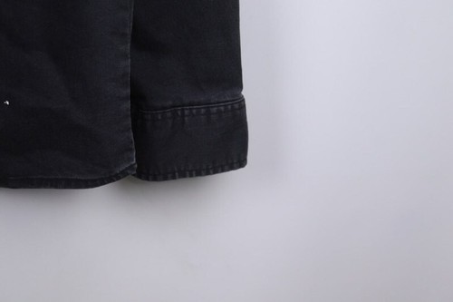 Dsquared2 Black Denim Cotton Distressed Collared Long Sleeves Button-Up Top M - Picture 5 of 19