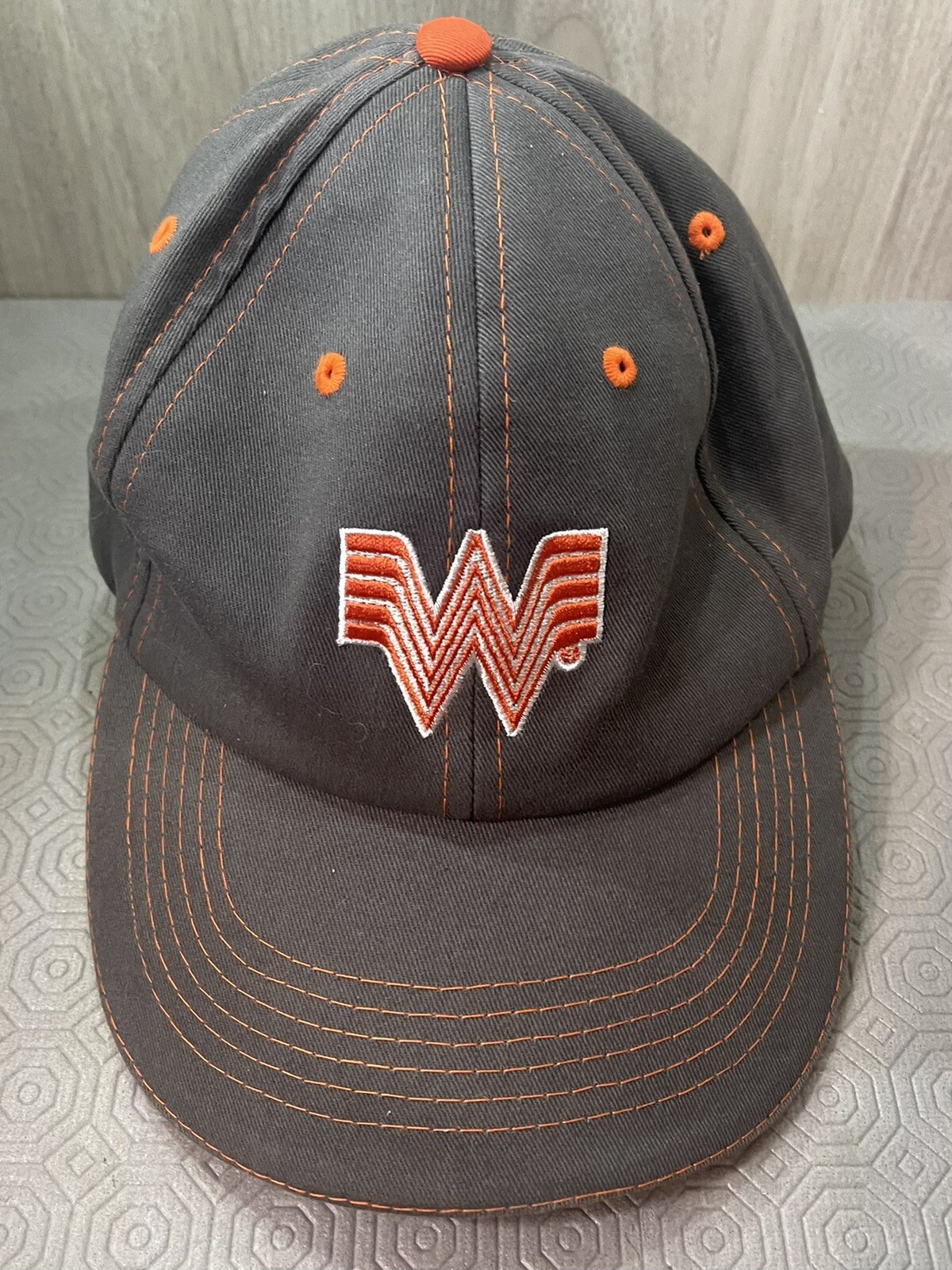 Whataburger Employee Grey Orange Employee Cap Adjusta… Gem