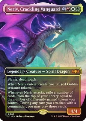 Neriv, Crackling Vanguard (Borderless) NM MYTHIC Foil Commander