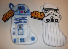2 STAR WARS Christmas Holiday Mini Stockings Lot Stormtrooper R2D2 Droid Kohls