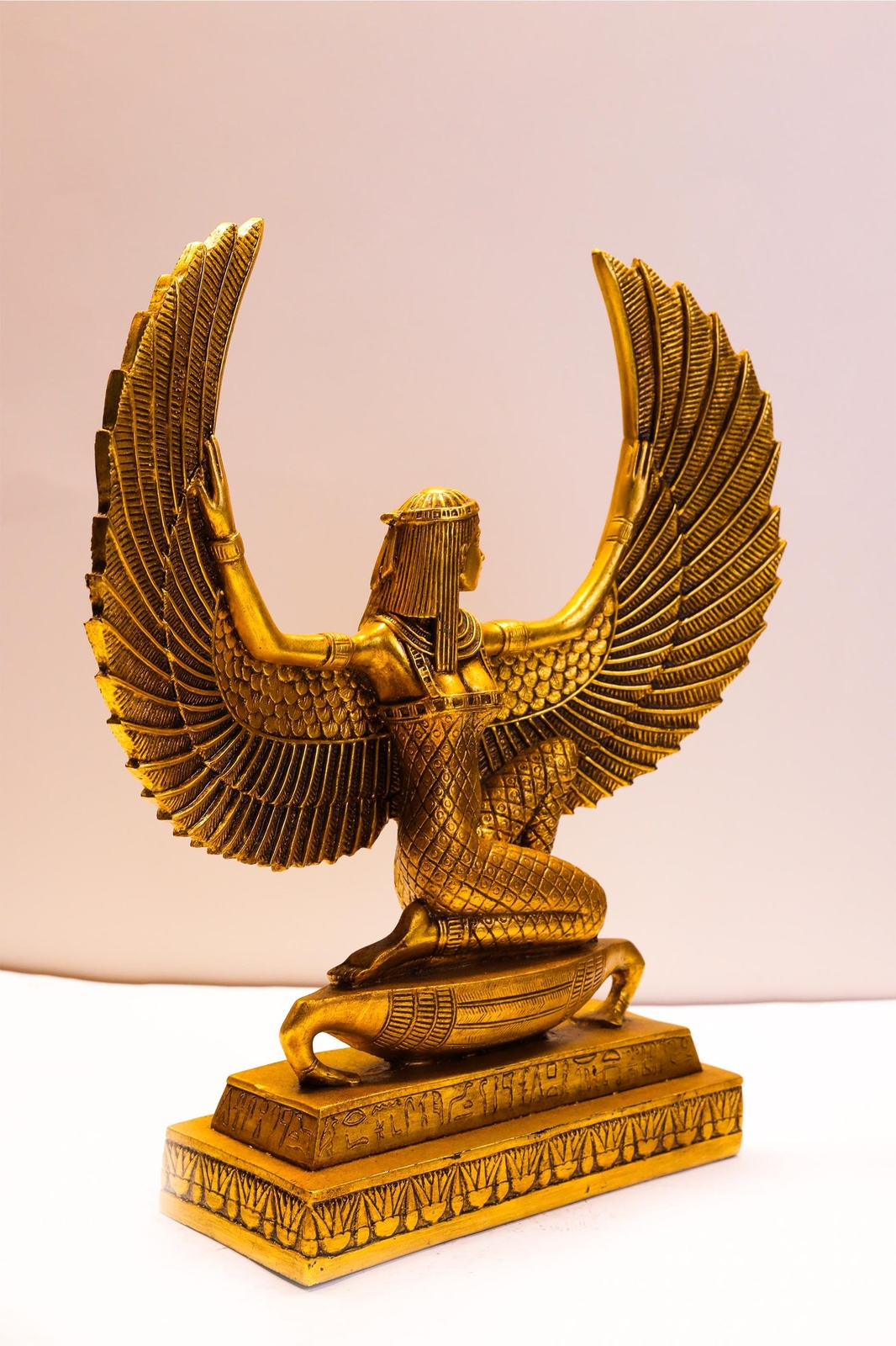 Golden Egyptian goddess ISIS Winged altar statue eBay