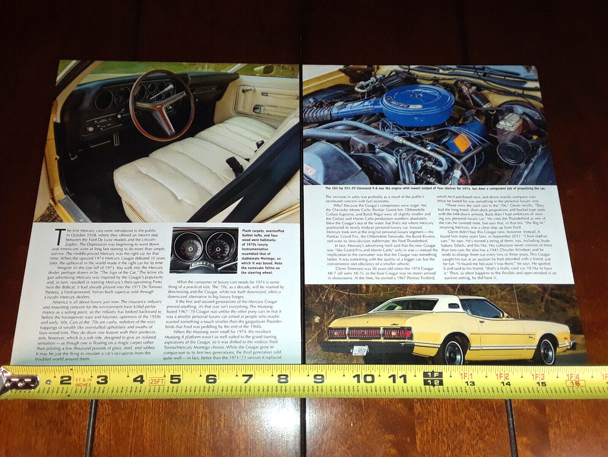 1974 MERCURY COUGAR XR-7 ORIGINAL 2020 ARTICLE | eBay